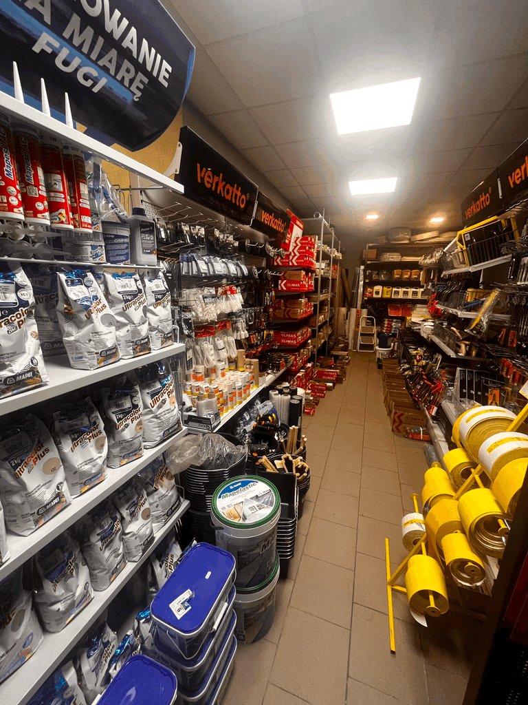 Asortyment sklepu - farby i materiały budowlane